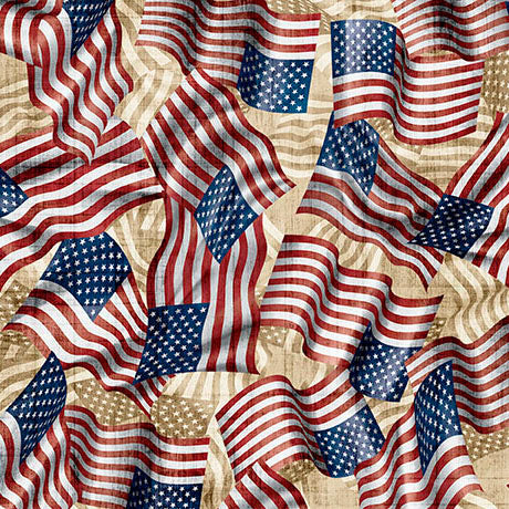 American Heritage Wavy Flag 32299-E