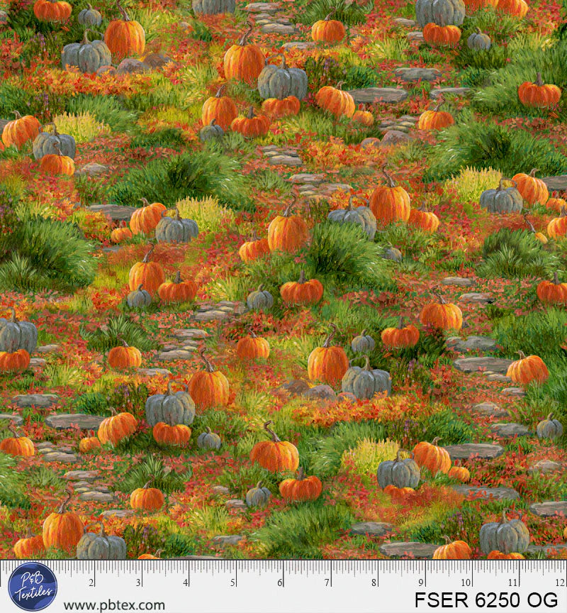 Fireside Serenity Pumpkin Allover FSER 6250-OG
