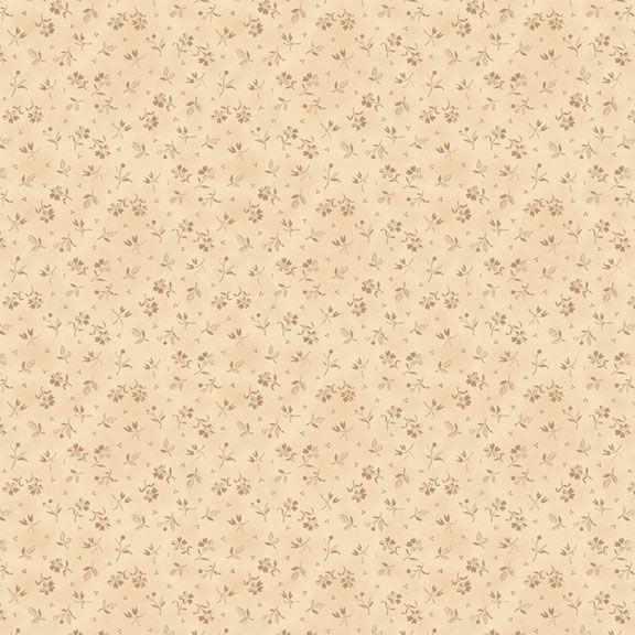 Black Sheep Cottons by Pam Buda 171944D Country Flowers Cream