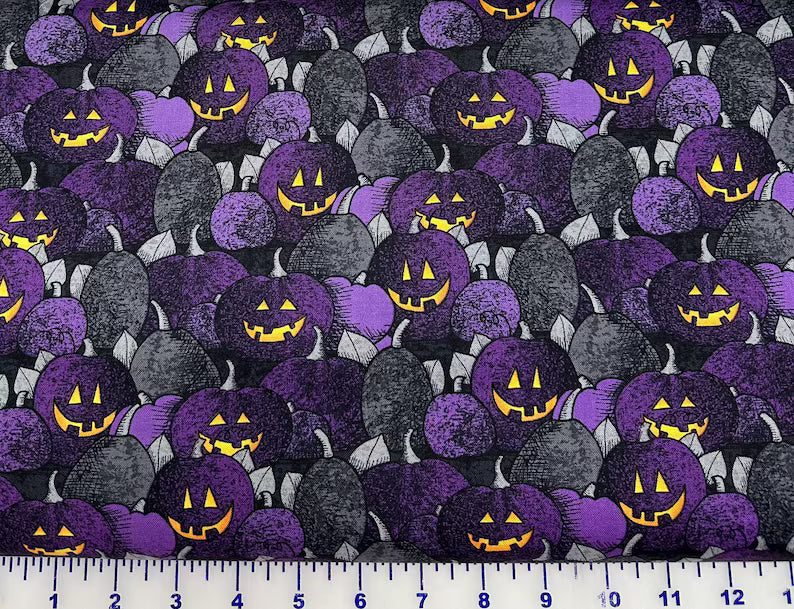 Moonlit Manor Purple Spooky Pumpkins 34010-966