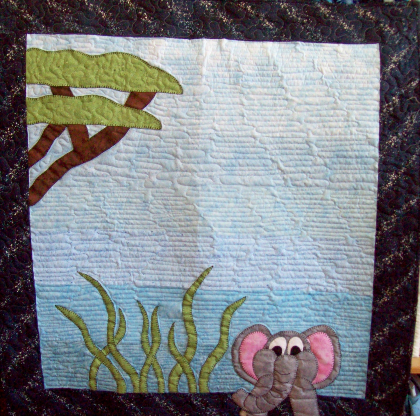 Peek A Boo Elephant Wall Hanging