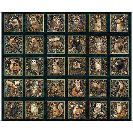 Cedar & Sage Squares Panel 31952-W