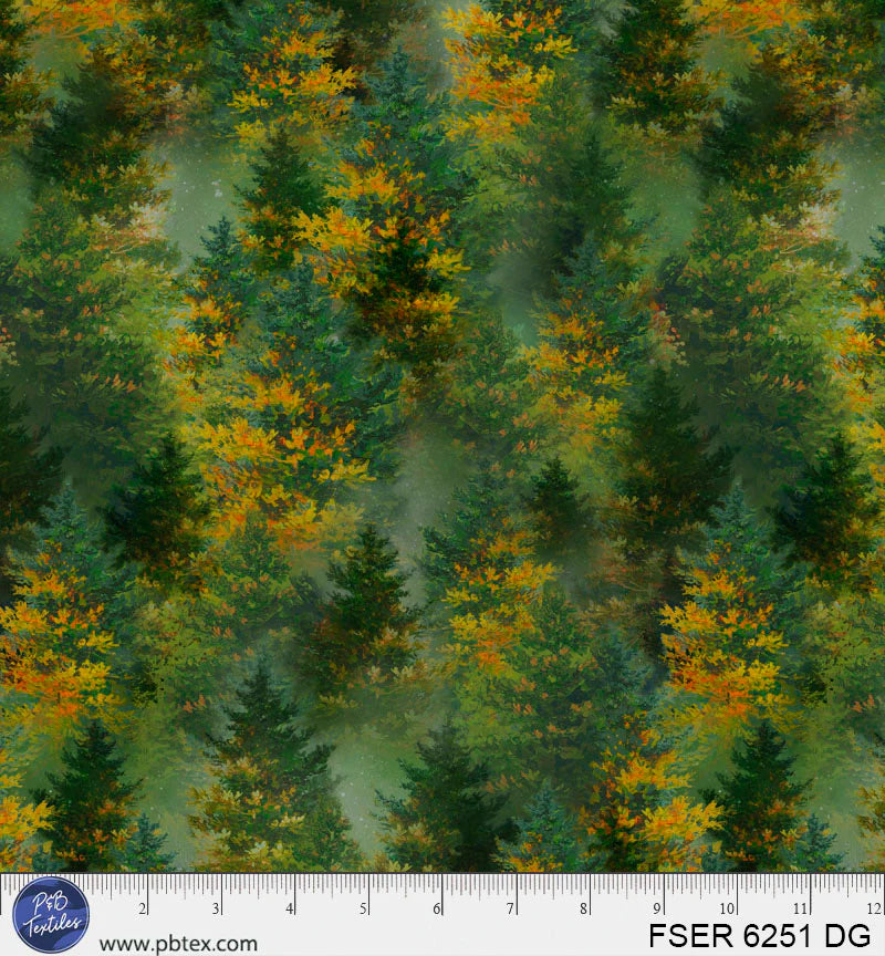 Fireside Serenity Allover Trees FSER 6251-DG