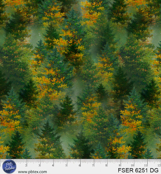 Fireside Serenity Allover Trees FSER 6251-DG