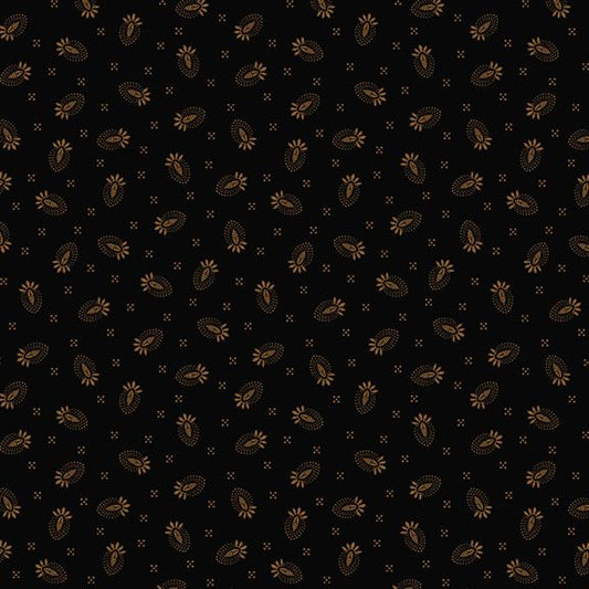 Black Sheep Cottons by Pam Buda 171934D Thistle Black