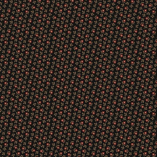 Black Sheep Cottons by Pam Buda 171935D Square Petals Black