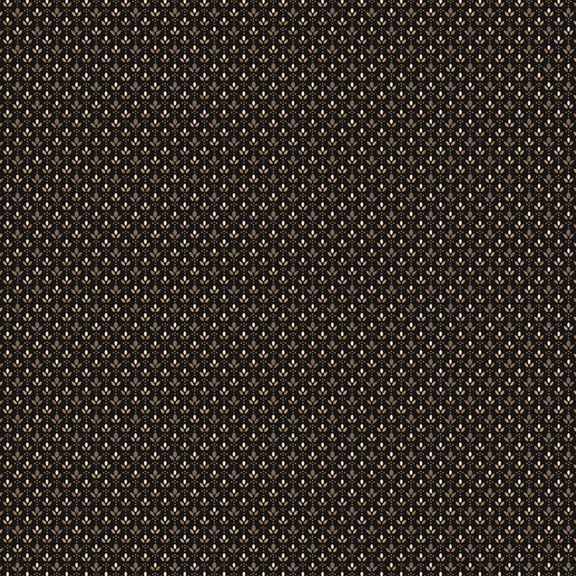 Black Sheep Cottons by Pam Buda 171936D Flowers in a Row Black