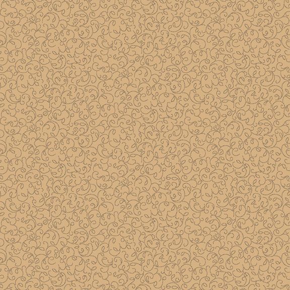 Black Sheep Cottons by Pam Buda 171939D Wispy Leaf Beige