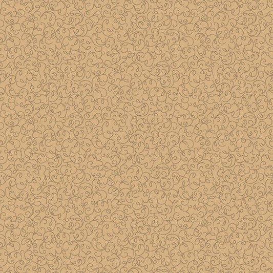Black Sheep Cottons by Pam Buda 171939D Wispy Leaf Beige