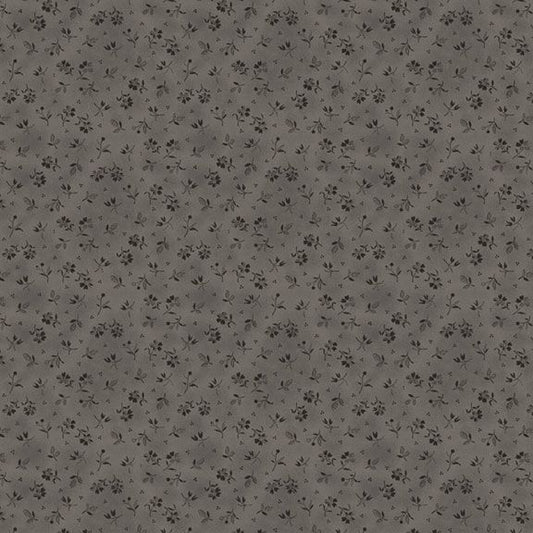 Black Sheep Cottons by Pam Buda 171944D Country Flowers Gray