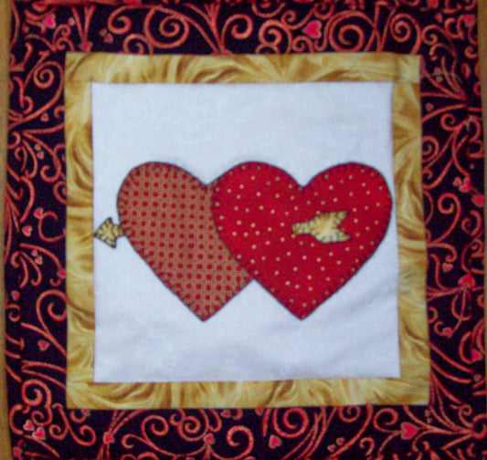 Double Hearts Wall Hanging