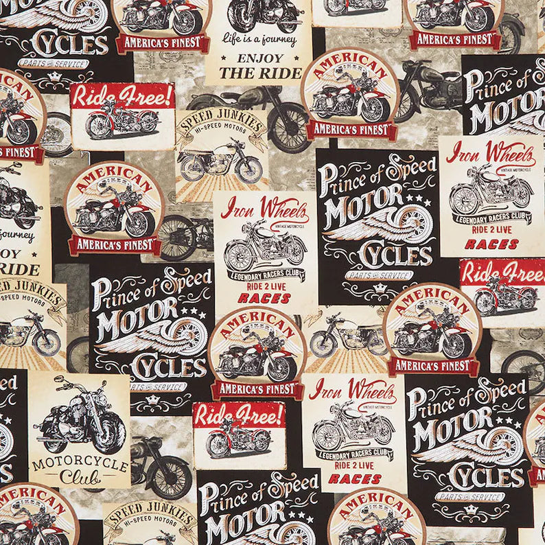 Packed Vintage Motorcycle Signs Fun-CD8049 Multi