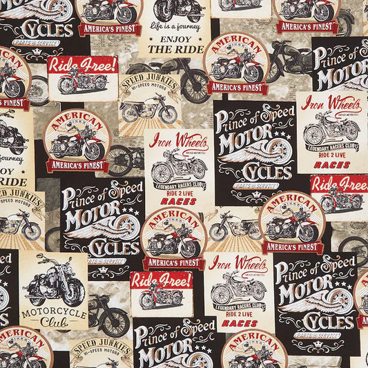 Packed Vintage Motorcycle Signs Fun-CD8049 Multi