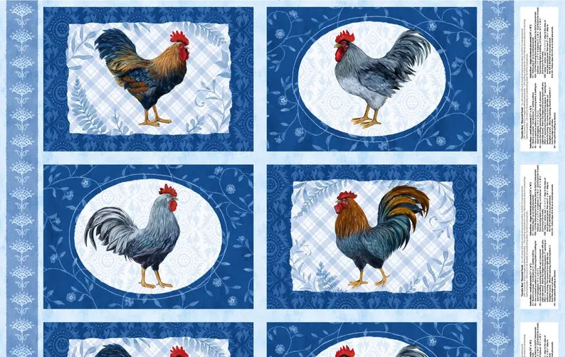Country Blue 24" Placemat Panel 39899-412