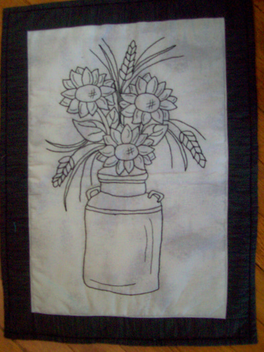 Milk Can Series:  Sunflowers