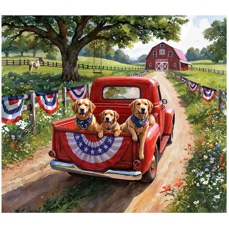 Red Truck Road Trip Panel X5758 209
